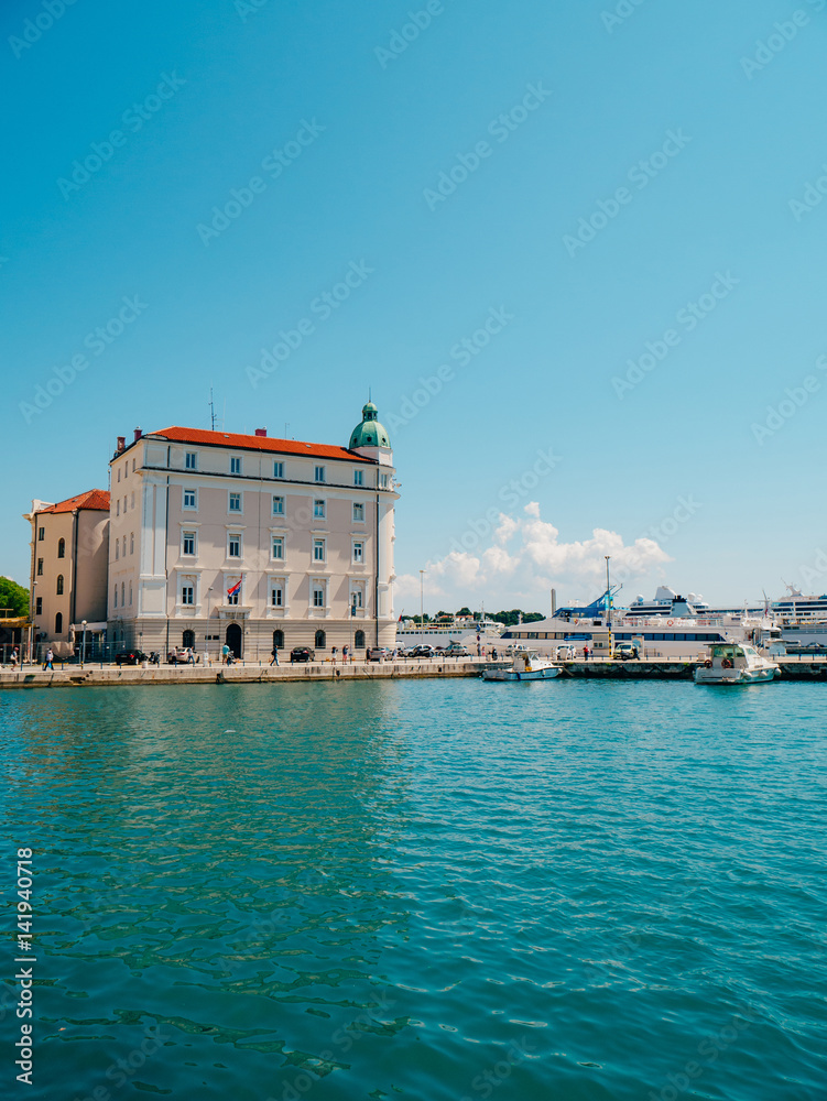 The embankment of the old town of Split in Croatia.
