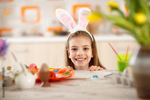 Cute girl with bunny ears