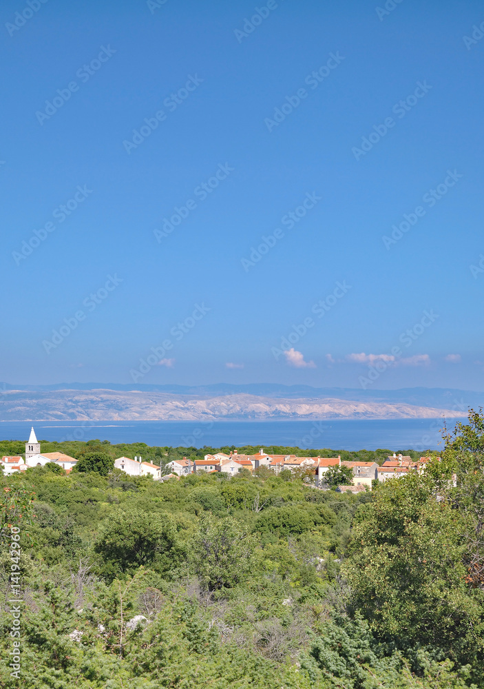 Küstendorf auf der Insel Losinj in der Kvarner Bucht,Adria,Kroatien