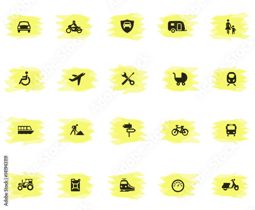 Icons Verkehr Textmarker
