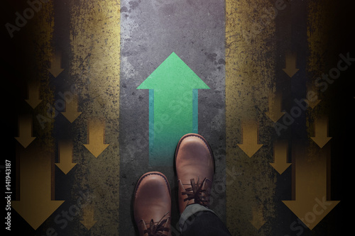 Choose or make Different Concept, Top view