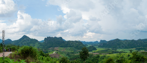 Panorama of Mountain View in Thailand.