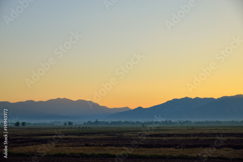 Blue mountain sunrise : Thailand