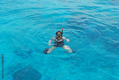 Young woman snorkeling
