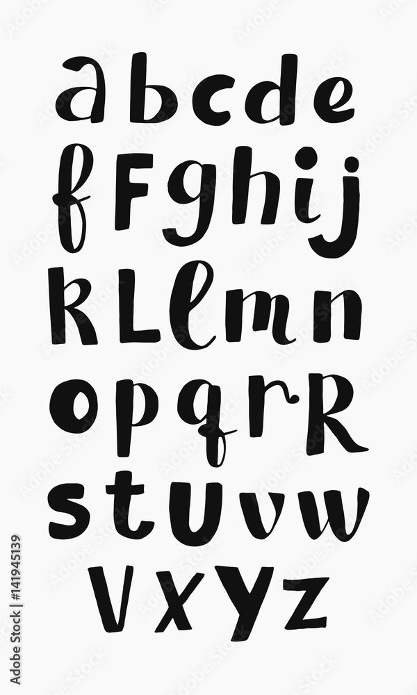 Vector Ethnic Latin Alphabet, Scandinavian Style Vector Ethnic Latin Alphabet, Scandinavian Style