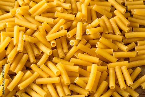 Macaroni Pasta raw close up. photo