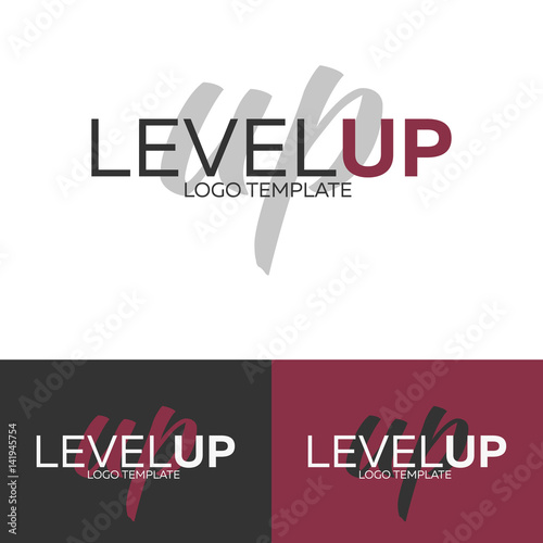 Level Up logo. Vector logo template. Logotype concept.