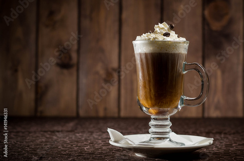Coffee cocktail with cream