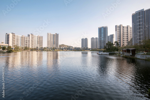 buildings beside the river