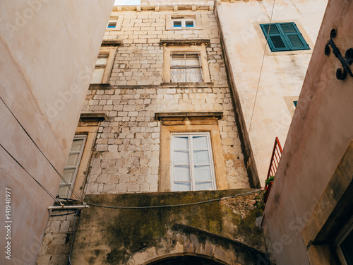 Dubrovnik Old Town, Croatia. Inside the city, views of streets and houses. Photos inside the city. © Nadtochiy