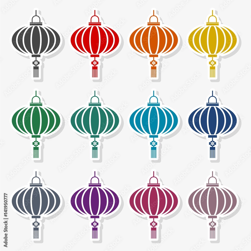Chinese lantern isolated vector icon - Illustration Chinese lantern isolated vector icon - Illustration