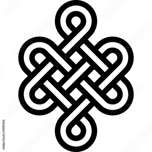 Monochrome Celtic pattern. Pattern for Scandinavian or Celtic ornament. Vector illustration