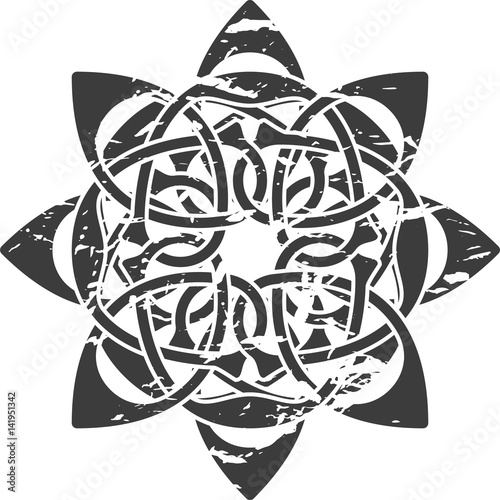 Monochrome Celtic pattern. Pattern for Scandinavian or Celtic ornament. Vector illustration