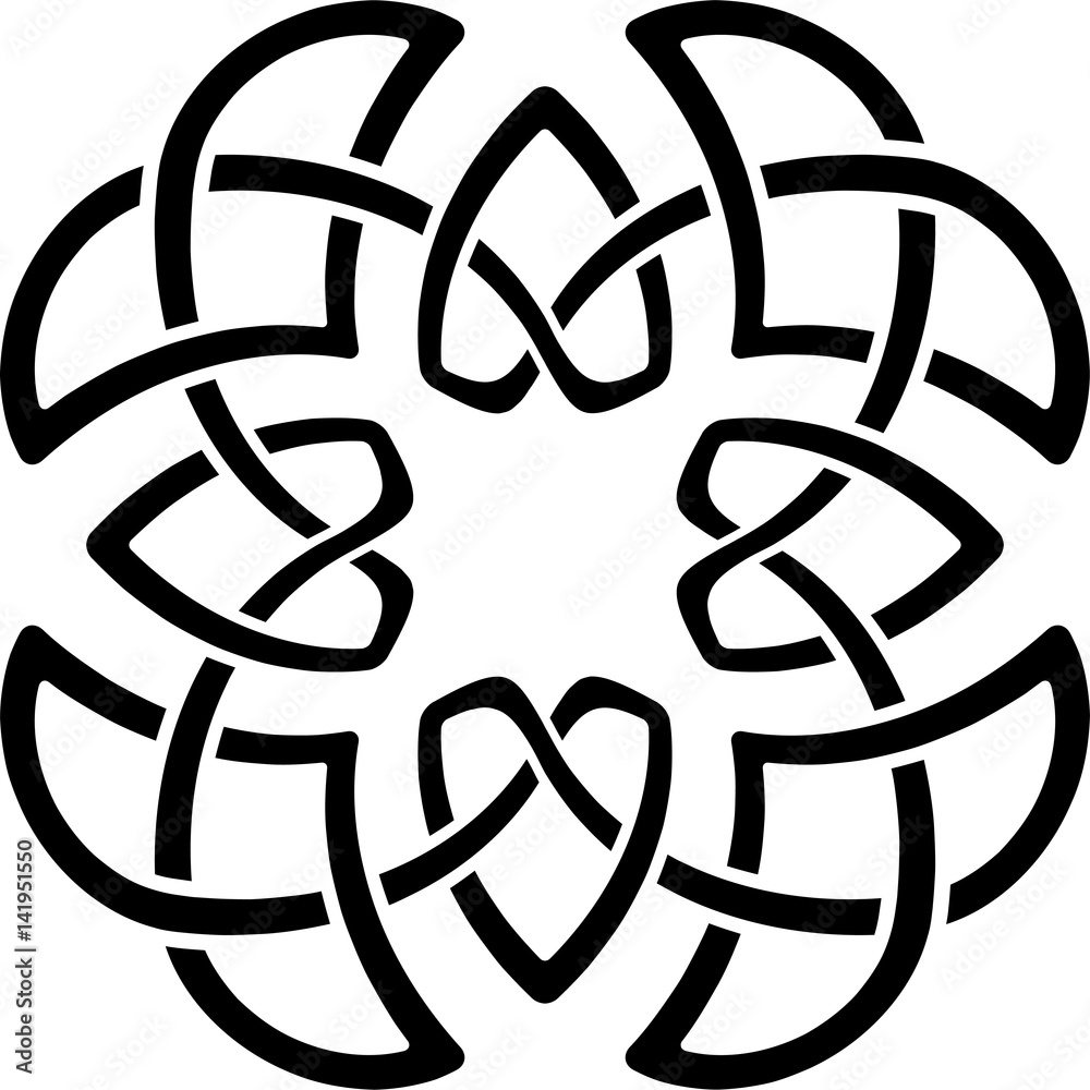 Monochrome Celtic pattern. Pattern for Scandinavian or Celtic ornament. Vector illustration Monochrome Celtic pattern. Pattern for Scandinavian or Celtic ornament. Vector illustration
