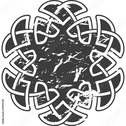 Monochrome Celtic pattern. Pattern for Scandinavian or Celtic ornament. Vector illustration