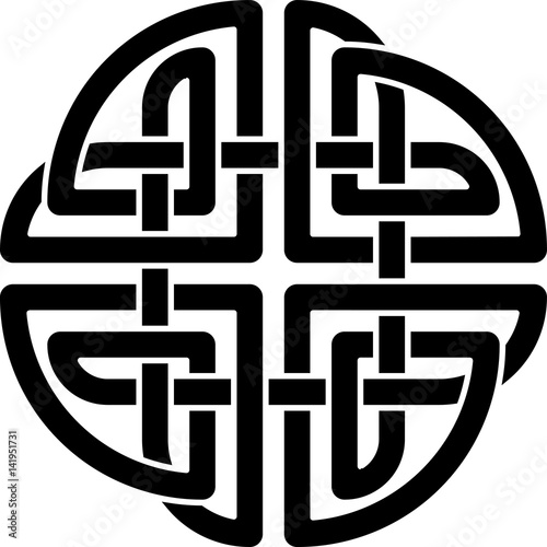 Monochrome Celtic pattern. Pattern for Scandinavian or Celtic ornament. Vector illustration