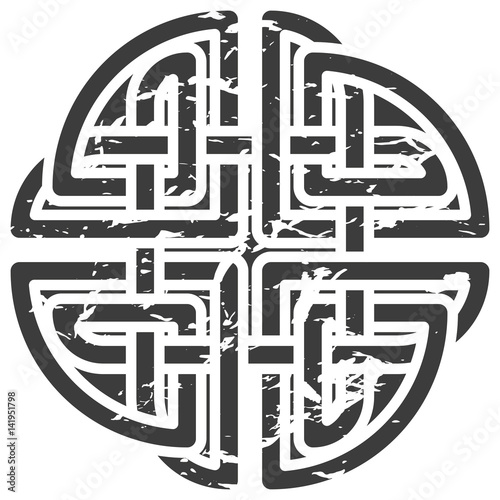 Monochrome Celtic pattern. Pattern for Scandinavian or Celtic ornament. Vector illustration