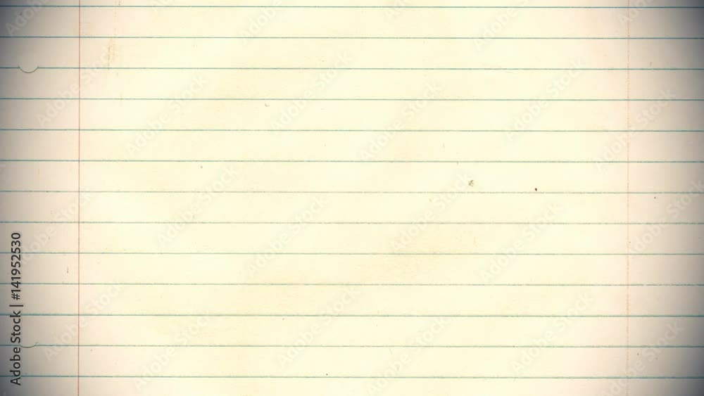 aper background stop motion animation crumpled lined school pad notes loop 4k
