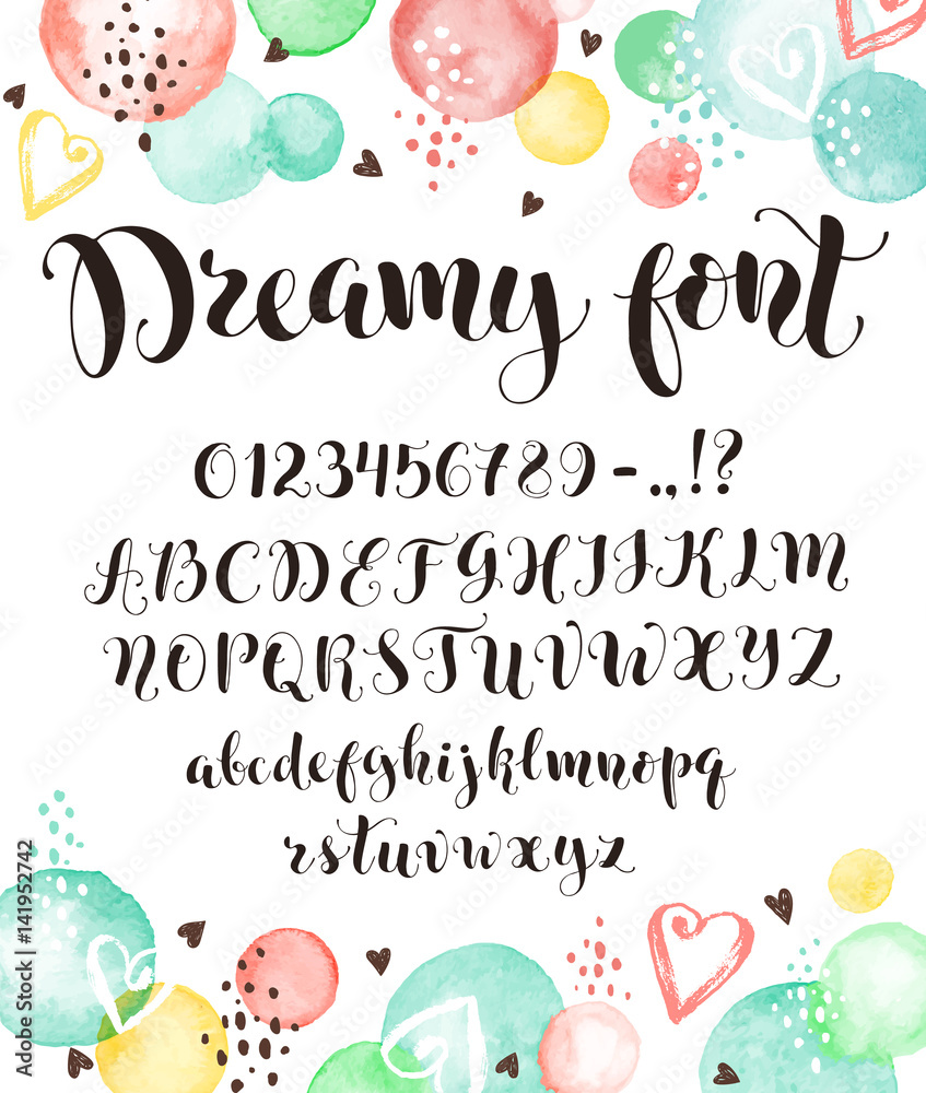 cute handwriting fonts alphabet