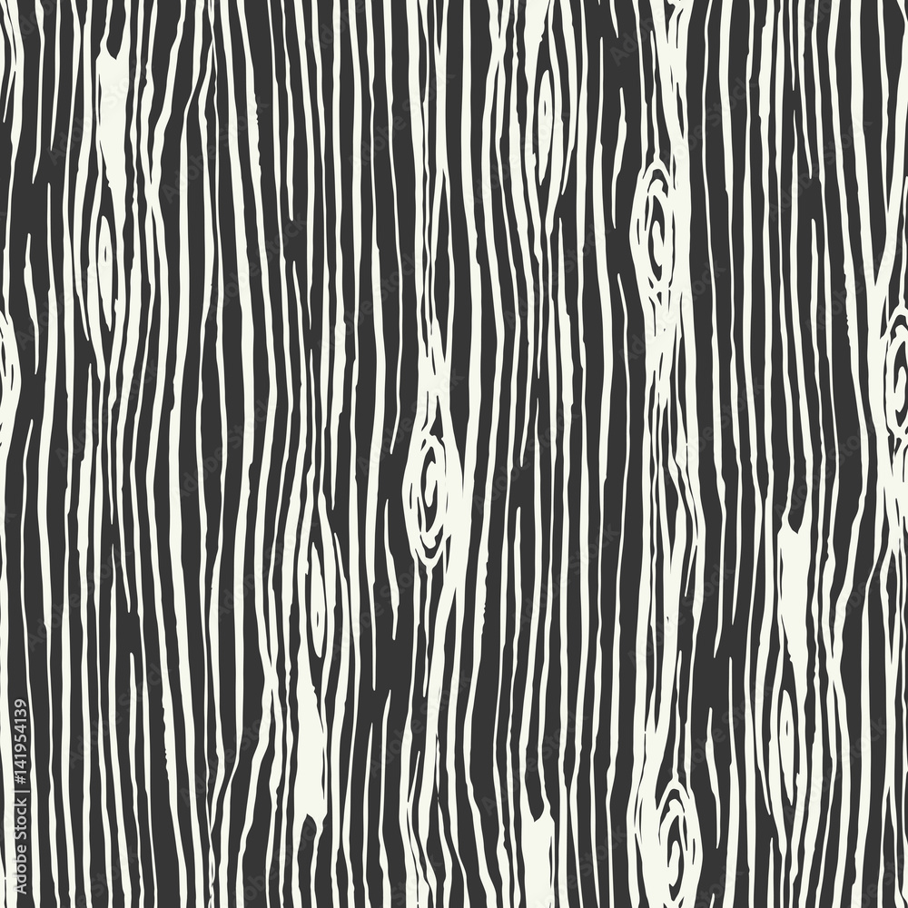 Hand Drawn Seamless Vector Pattern.Fresh and Imperfect tree bark Brushstrokes.Hand painted Ink textures