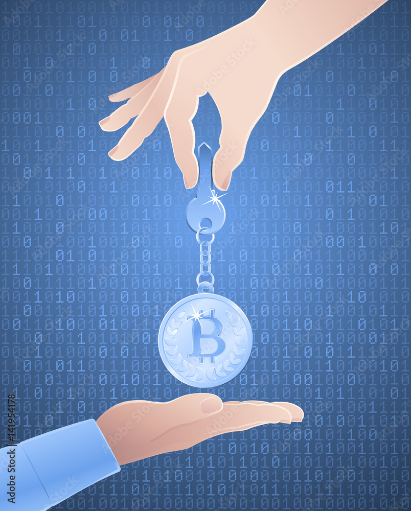 Fotografie Cryptographic Key Of Bitcoin