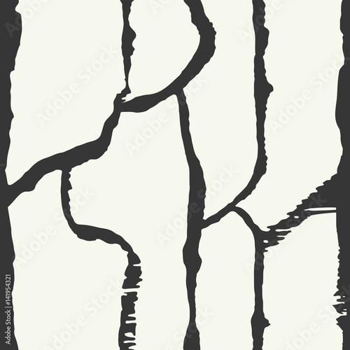 Hand Drawn Seamless Vector Pattern.Fresh and Imperfect Brush Strokes.Hand painted Ink textures.
