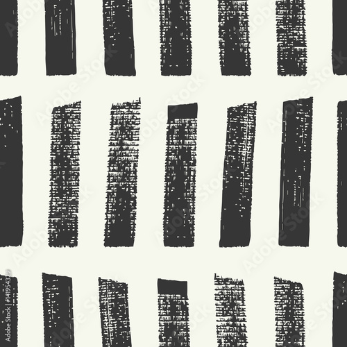Hand Drawn Seamless Vector Pattern.Fresh and Imperfect Brush Strokes.Hand painted Ink textures.