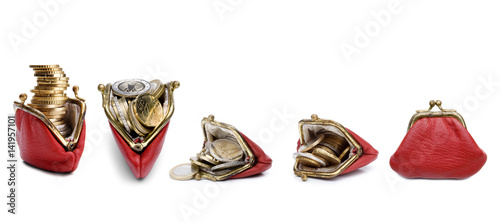 Geldbörse wenig - viel