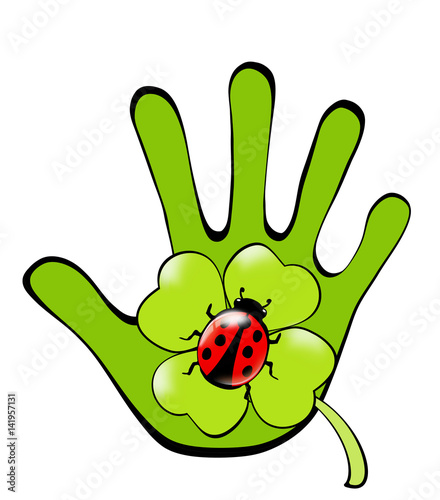 Marienkäfer auf Hand