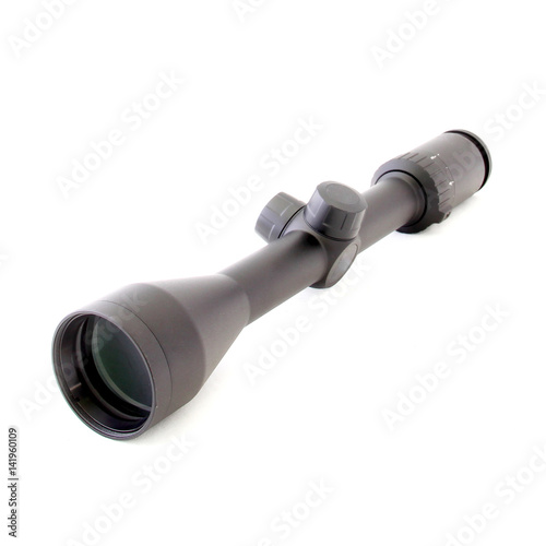 sight scope isolated on white. Hunting rifflescope