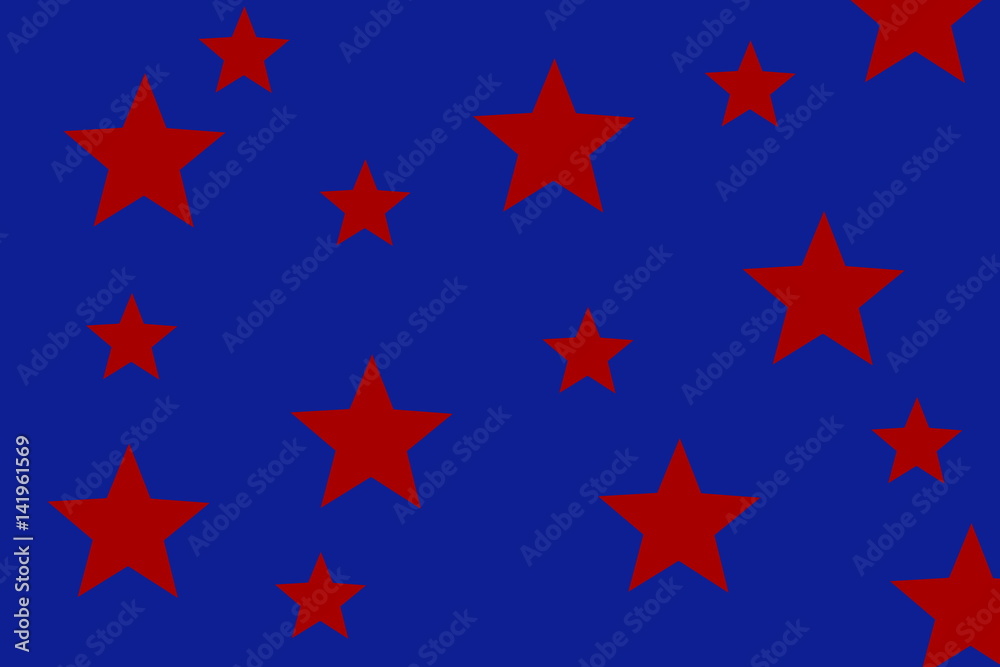 Illustration of red stars on a dark blue background Illustration of red stars on a dark blue background