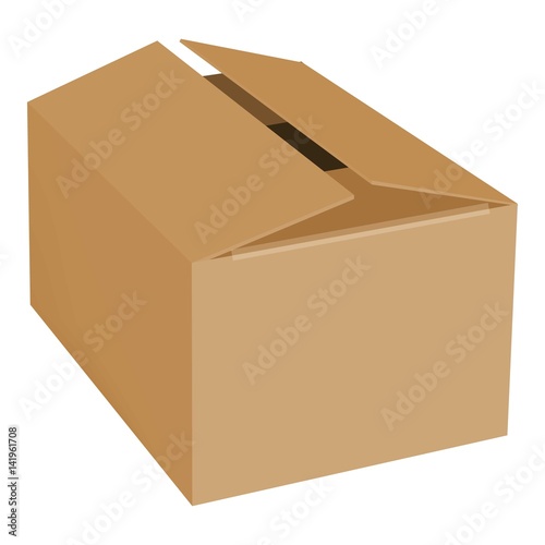 Empty box mockup, realistic style