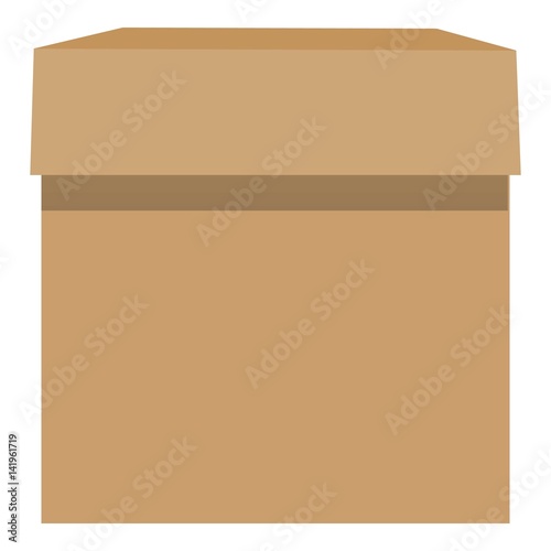 Cardboard box mockup, realistic style