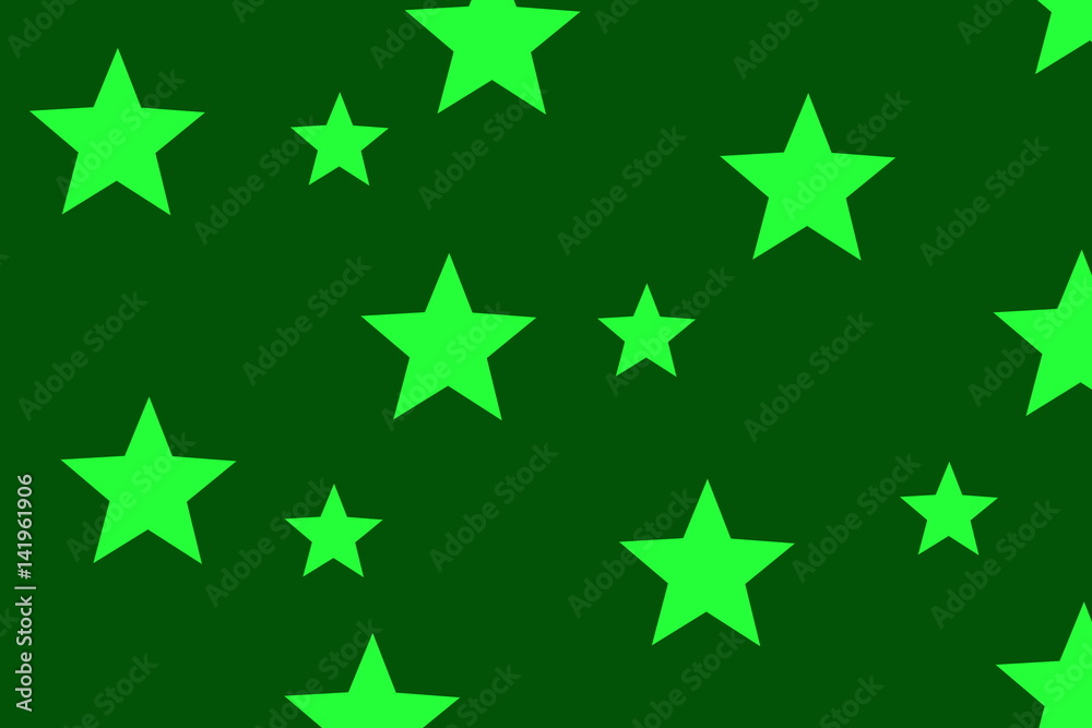 Illustration of green stars on a dark green background Illustration of green stars on a dark green background
