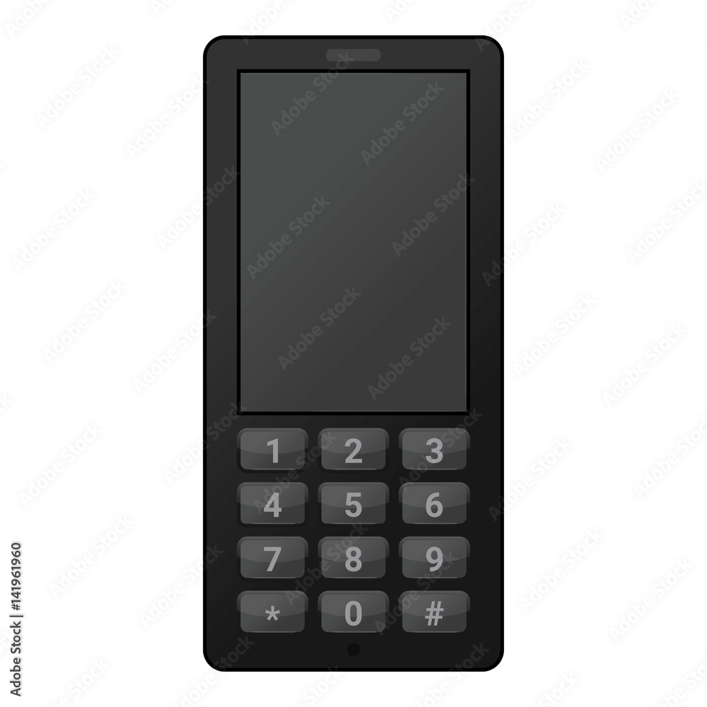 Black mobile phone mockup, realistic style Black mobile phone mockup, realistic style