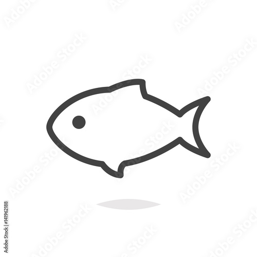 Photography Fish line icon vector