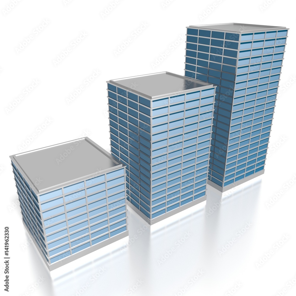 3D office buildings 3D office buildings