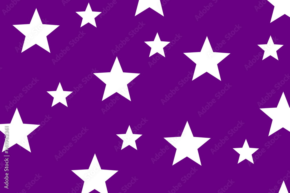 Illustration of white stars on a purple background Illustration of white stars on a purple background