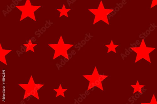 Illustration of red stars on a dark red backround