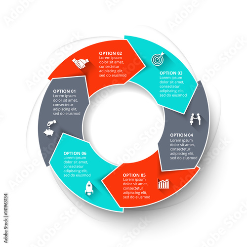 Vector circle infographic.