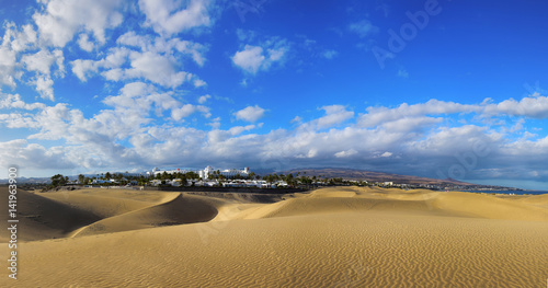 Die Dünen von Maspalomas - Gran Canaria - Landeinwärts fotografiert