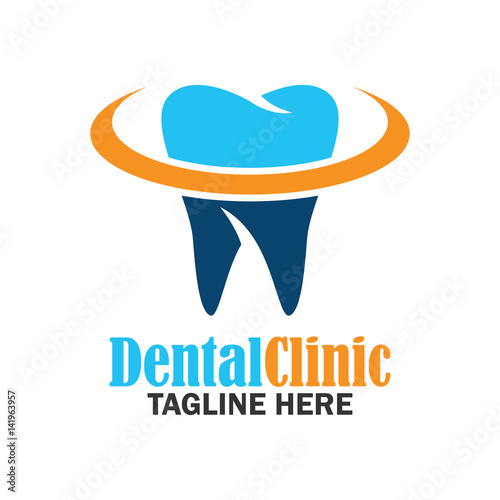 teeth for dentistry / stomatologist / dental clinic logo. flat vector illustration