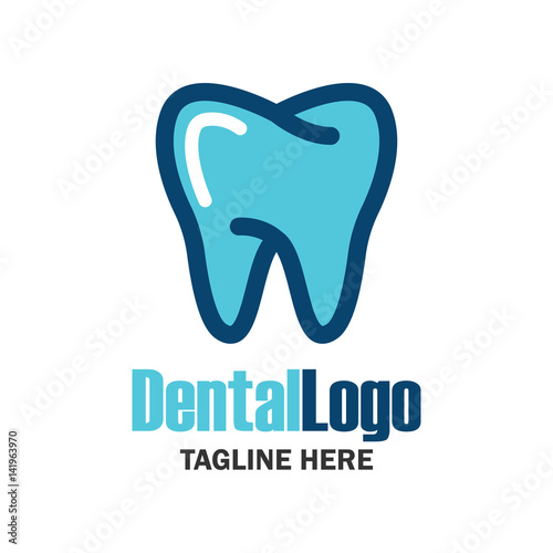 teeth for dentistry / stomatologist / dental clinic logo. flat vector illustration