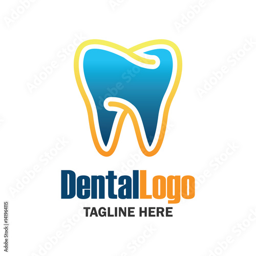 teeth for dentistry / stomatologist / dental clinic logo. flat vector illustration