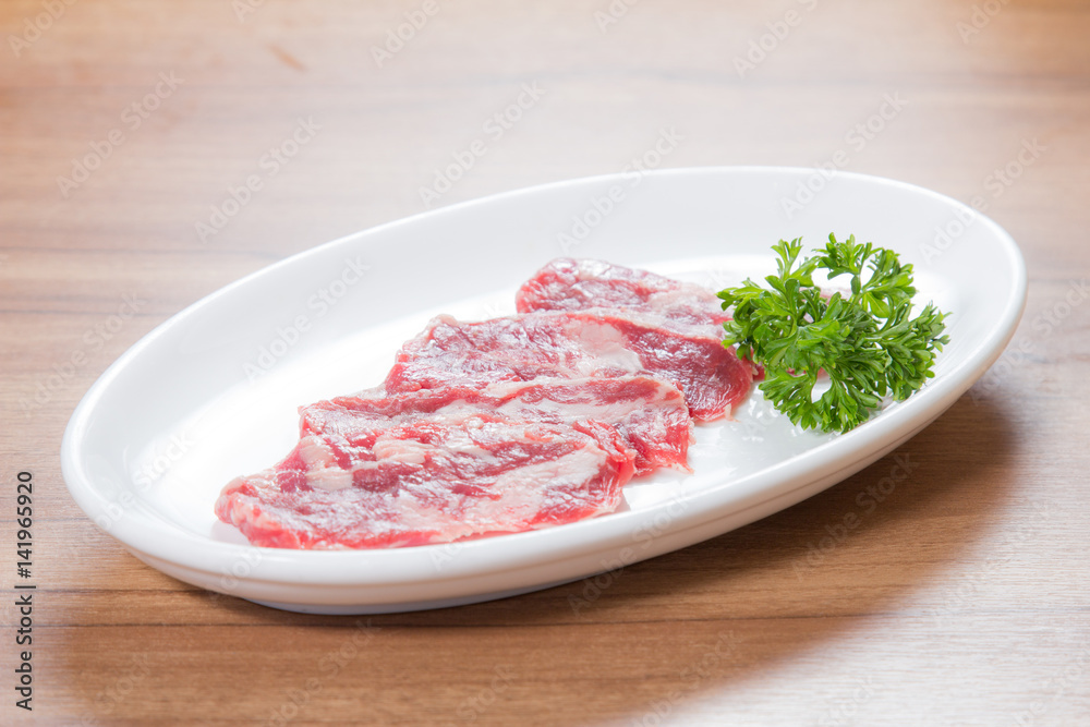 raw beef