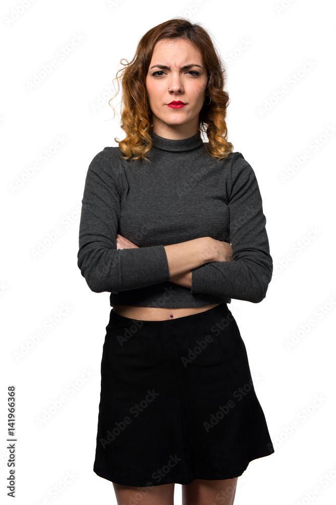 Sad beautiful young girl Sad beautiful young girl