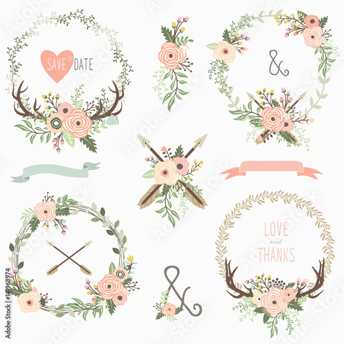 Tribal Floral Wreath