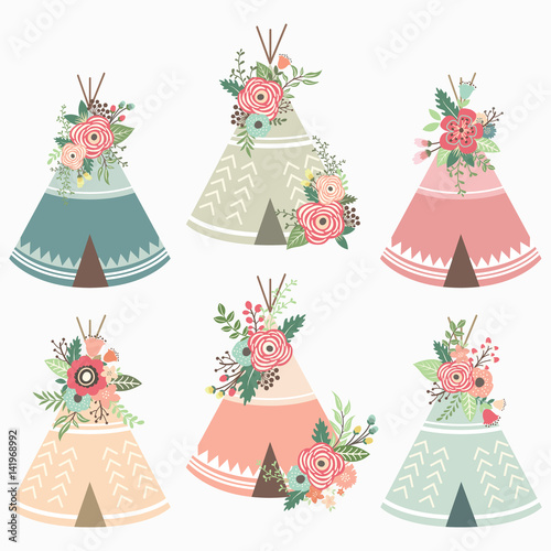 Floral Teepee Elements