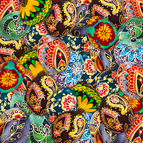 Wallpaper Mural Easter eggs hand painted background Torontodigital.ca