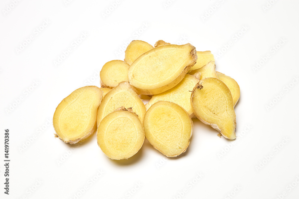 Sliced Raw Ginger Root